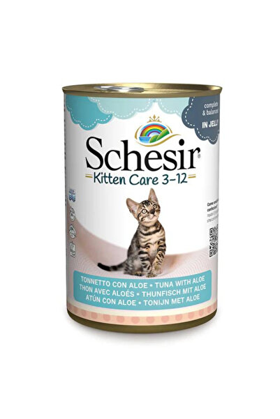 Schesir Kitten Care- Can In Jelly 3-12 Tuna with Aloe Wet Food 140g