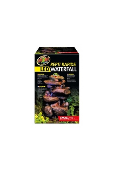 ZooMed شلال صخري صغير من زو ميد مع إضاءة LED، أبعاده: 7.25 بوصة عرض × 5.5 بوص...