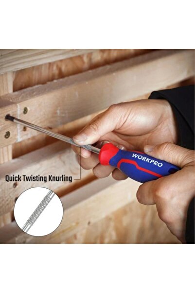 Workpro WP221036 PZ1x100mm CR-V Manyetik Profesyonel Yıldız Tornavida