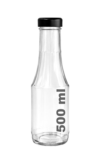 Afracam 500 ml Sütun Cam Şişe Meşrubat, Meyve Suyu, Limonata Şişesi 500 cc Me...