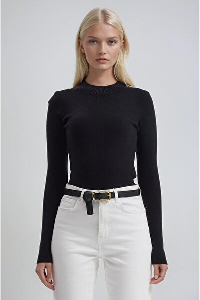 Lijuri Crew neck crop knit sweater 1405