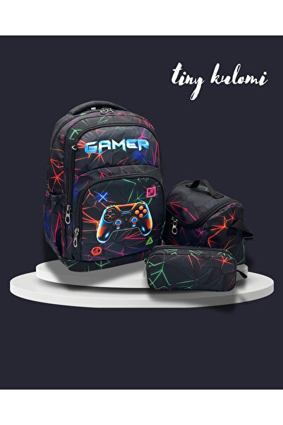 Tiny Kulomi حقيبة ظهر مدرسية للمرحلة الابتدائية، حقيبة ظهر مزخرفة للبنين، حقي...