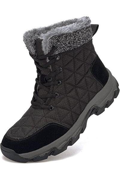 OEM Women's fur-lined winter boots, waterproof, lightweight, black 41