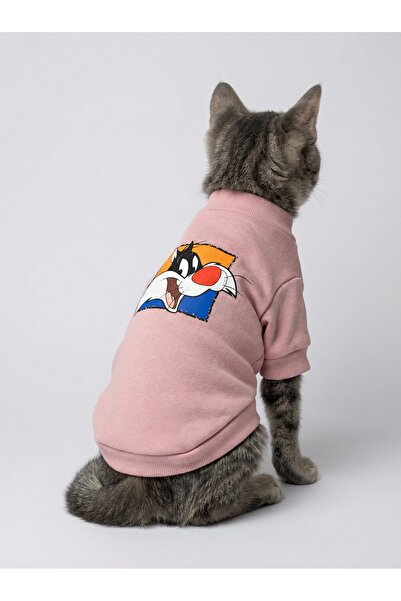 BRZ COLLECTION سيلفستر مطبوع ملابس للقطط - ملابس للكلاب - وردي فاتح