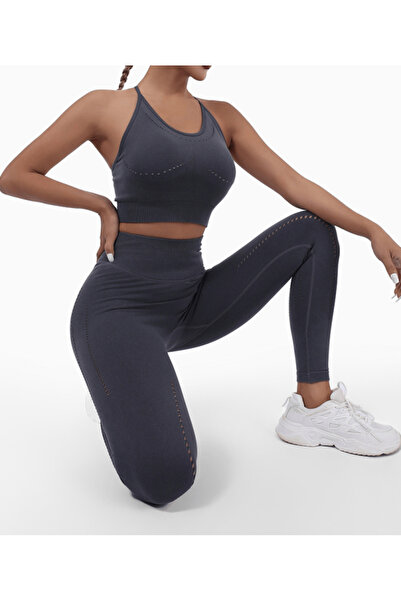 Mov Activewear Active Glow – Top Sport Grey Petrol