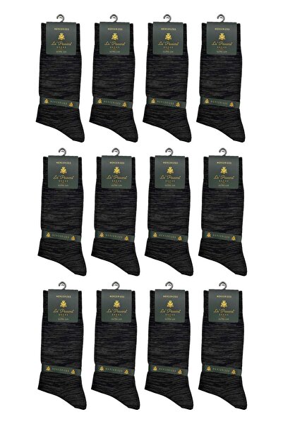 La Pescara La'Pescara Ultra Luxury 12-Pack Zebra Black Mercerized Men's Socks...