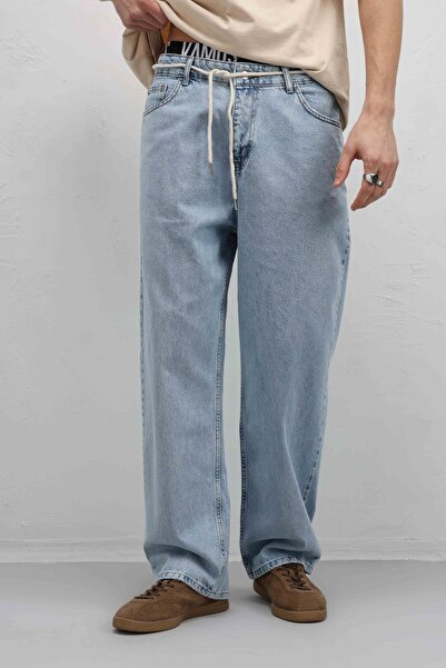 VAMOSCLO Baggy Fit Jean Light Blue Melange