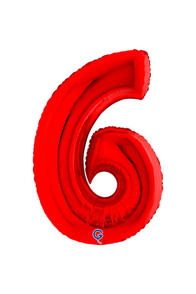 grabo بالون رقائقي على شكل رقم أحمر 40 بوصة 100 سم