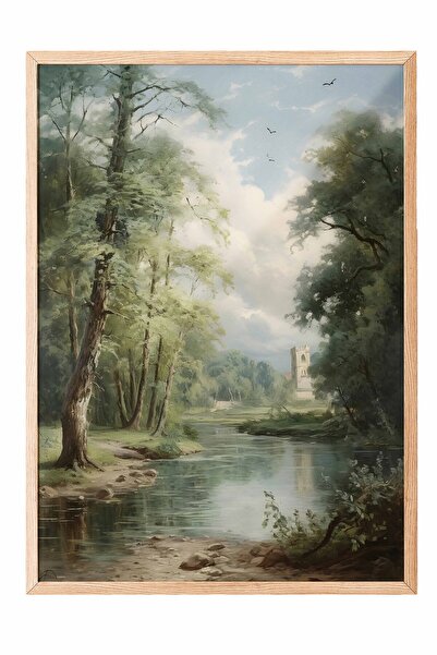 Postifull Vintage Painting, Wooden Framed Poster, Vintage Wall Decor