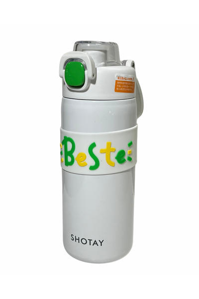 Generic Brand 550 ml 316 Stainless Steel Thermos Flask White – Locking Lid with Straw Shotay Beste