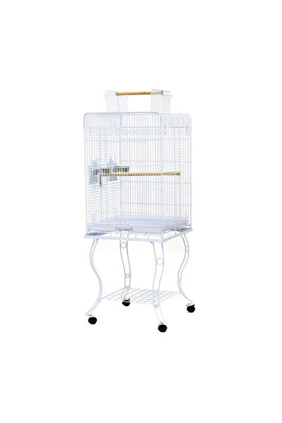 Dayang قفص طيور (A80) - 53.5 × 53.5 × 133.5 سم - أبيض