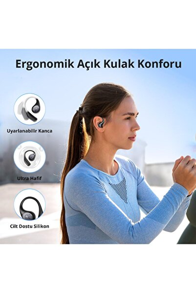 EARFUN OpenJump Open Ear Kablosuz Kulaklık - Siyah - OW100