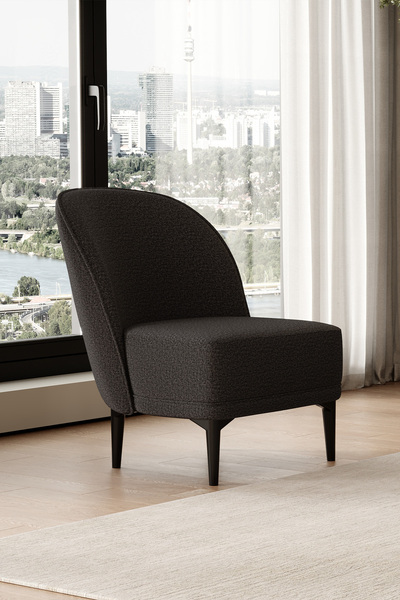 Enza Home Passa Keten Dokulu Berjer Antrasit