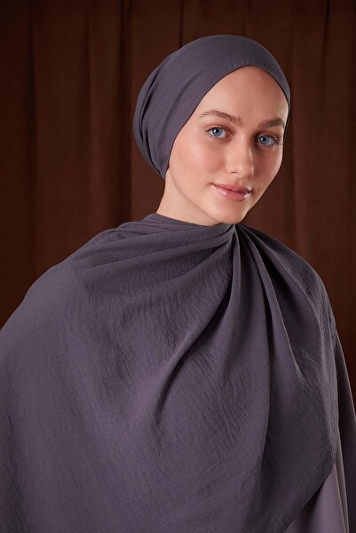 Levidor شال قطني لونا سادة من أنثراسايت