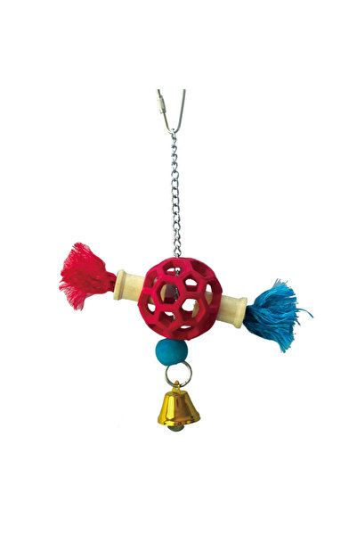 Vanpet كرة سداسية الشكل على شكل كرة لعبة للطيور 20×12 سم - BTLB00963