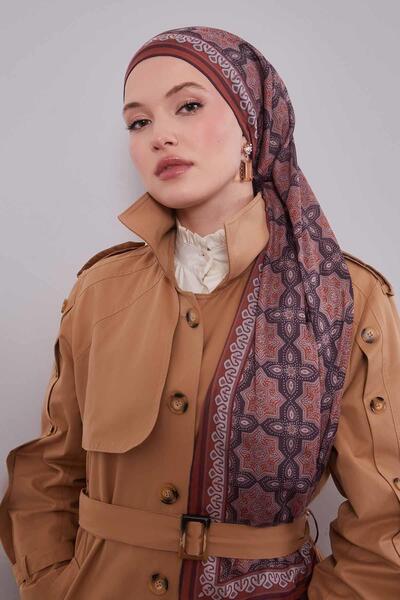 Levidor وشاح من الحرير والقطن بنمط تابا موتيف