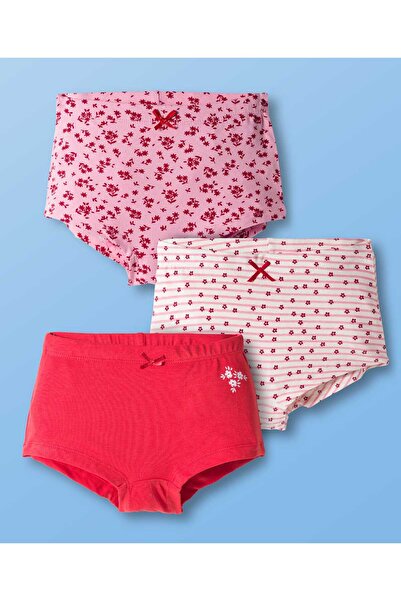 Pine kids Cotton Knit Hipster with Floral Print (Pack of 3) - Multicolor