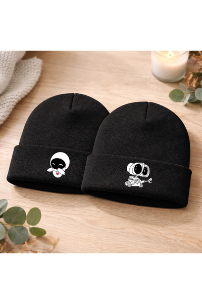 MODA 14 February Valentine's Day Printed 2-Piece Double Combination Black Bea...