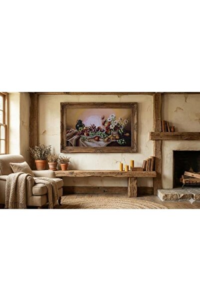 Believe MEYVE ŞÖLENİ JAKARLI DOKUMA GOBLEN DEKORATİF ÇERÇEVESİZ PANO TABLO 70...