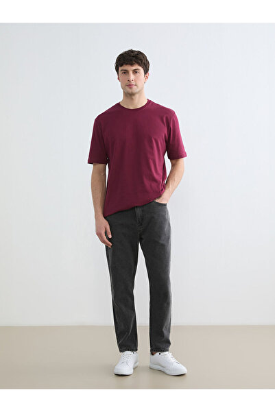 LC Waikiki Rmz Gi̇yi̇m Farkiyla Zero Roba Collar Men's Combed Cotton T-Shirt