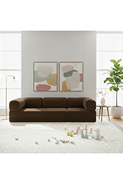 NWİN HOME Linea Long 100*300 Sünger Koltuk Takımı Modüler Minder Dinlenme Köşesi