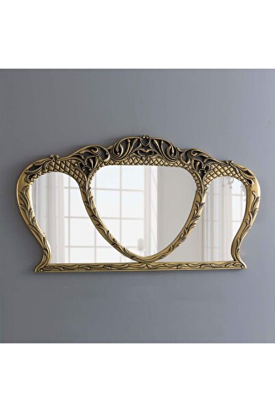 Dekordelisi Antik Avangarde Ralev Konsol Ayna Metalik EN: 184 cm BOY: 98 cm