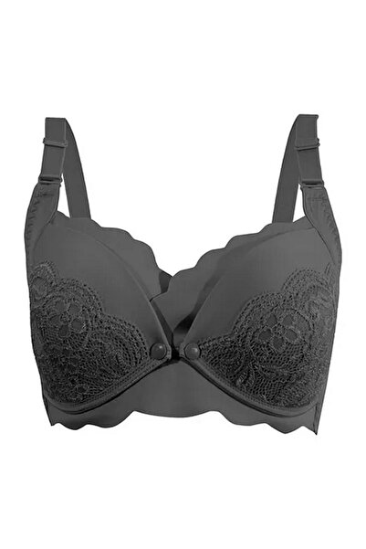 OKUS حمالة صدر أنيقة بدون خياطة للأمومة والرضاعة - أسود - مقاس كبير جدًا