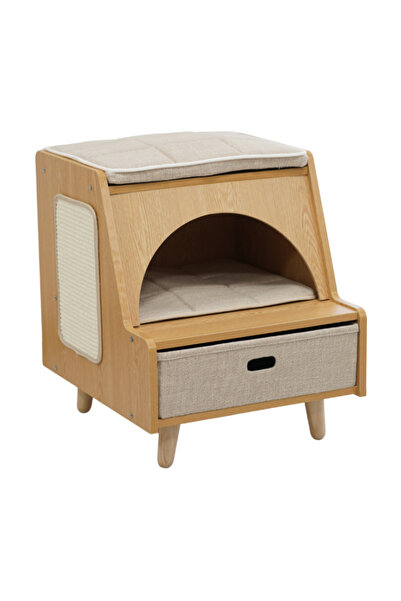 CATRY بيت قطط جانبي مع خدش، 45×50×53.5 سم