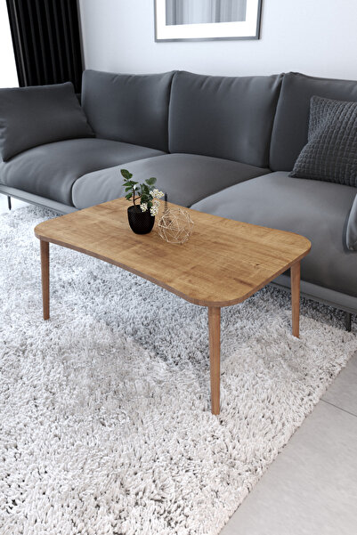 Zuesse Dizayn Esma Orta Sehpa Ahşap Ayaklı Sehpa - Ceviz