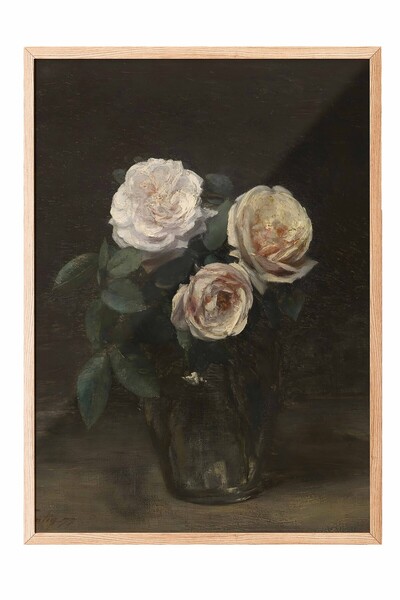 Postifull Vintage Painting, Wooden Framed Poster, Vintage Wall Decor