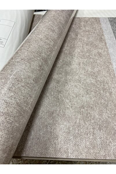 KOÇ YAPI DEKOR Tutkal hediye 16m2 ithal koyu bej kumaş dokulu silinebilir duv...