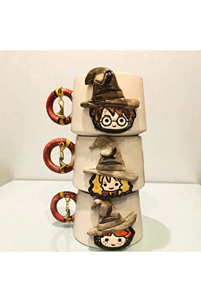 Boni Bon Collection Design 3D Embossed Harry Potter Hermione Ron Ceramic Mug ...