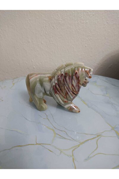 YILMAZ YEŞİL ONXY TAŞ MERMER ASLAN FİGÜR