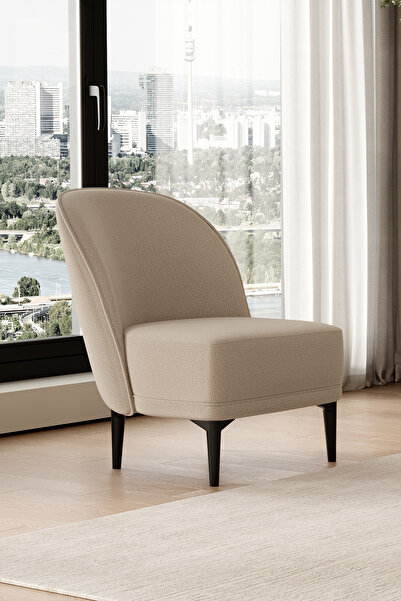 Enza Home Passa Keten Dokulu Berjer Krem