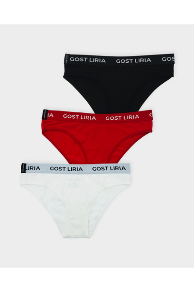 GOST LİRİA Powder Trio Women's Slip 3-Pack - Multi-Colored