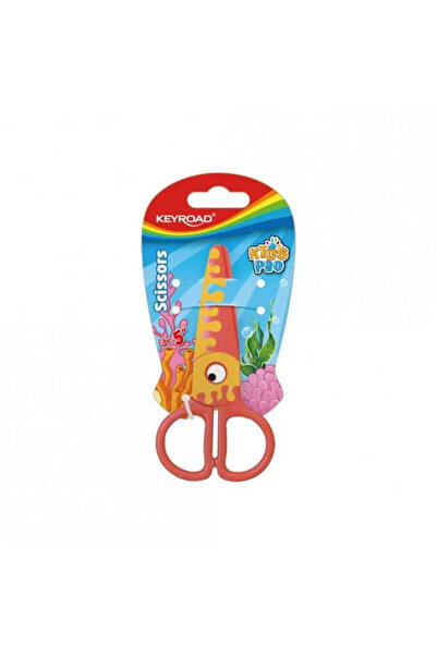 KEYROAD Kids Pro plastic scissors, Orange fish, 1 piece/blister