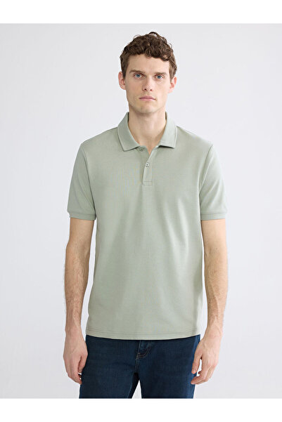 LC Waikiki Ανδρικό μπλουζάκι με πράσινο γιακά Polo