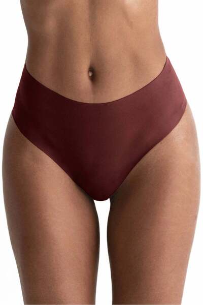 Linovit Store Silvia Women's Panties, High Waist, Seamless, Plum Purple - Plu...