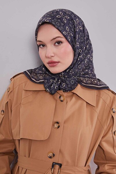 Levidor وشاح من الحرير والقطن بنمط أنثراسايت