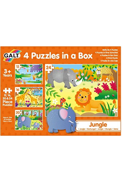 Galt Set of 4 Jungle puzzles (12, 16, 20, 24 pieces)