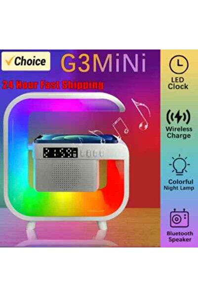PUKON Wireless Charger with Alarm Clock colorful RGB LED Flashing light Desk ...