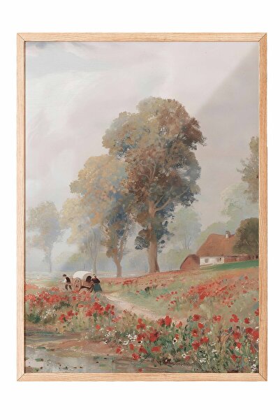 Postifull Vintage Painting, Wooden Framed Poster, Vintage Wall Decor