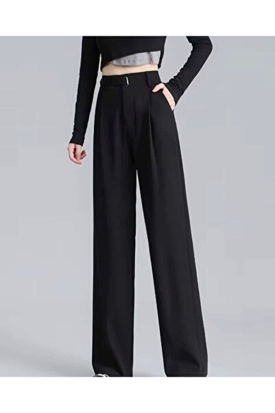 MODA Kumaş palazon kadın pantolon 1. Kalite rahat kış pantolon (manken 1.70 M)