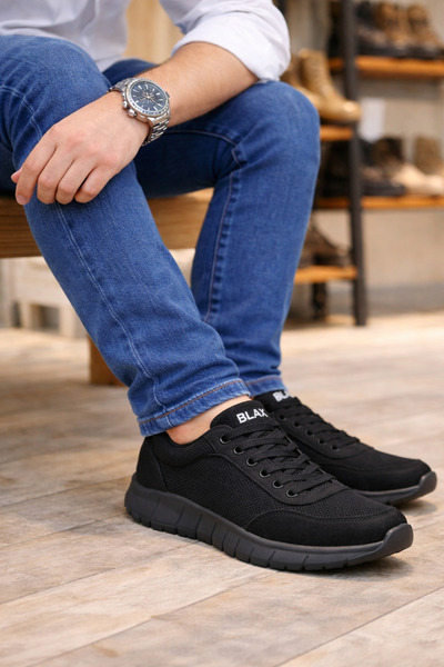 EBRUS TREND Jet-063 Men's Casual Lace-Up Knitwear Suede Sports Sneaker Shoes ...