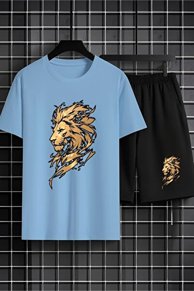 orwen life est. 2022 Sort Thsort Unisex Cotton Loose Fit Lion Printed Suit