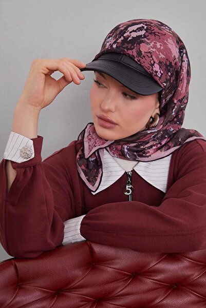 Levidor Pink drop pattern silk cotton scarf