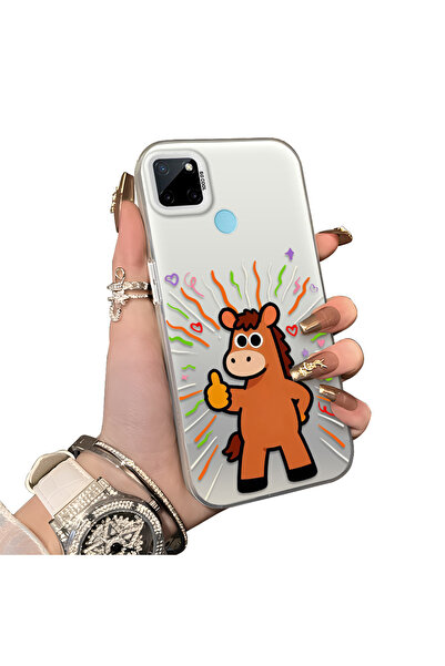 ucuc حافظة حماية للعدسات من السيليكون الصلب الأكريليكي المتوافق مع Realme C21...