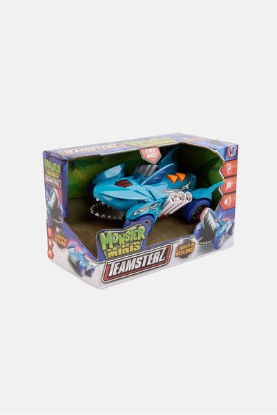 Teamsterz Monster Minis Shark Car With Light and Sound, Blue
