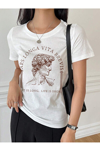 trendypassion Unisex Ars Longa Vita Brevis Printed Design Tshirt