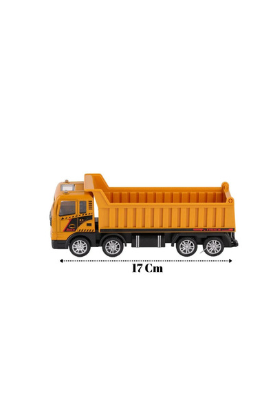 craftivio Toy Yellow Earthmoving Truck 17 cm - Dump Construction Vehicle - Children's Toy Car
